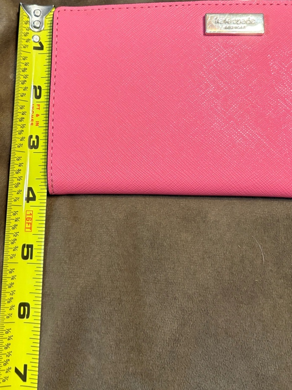 kate♠️spade ‘Barbie’ pink snap wallet with logo plaque - Picture 10 of 11